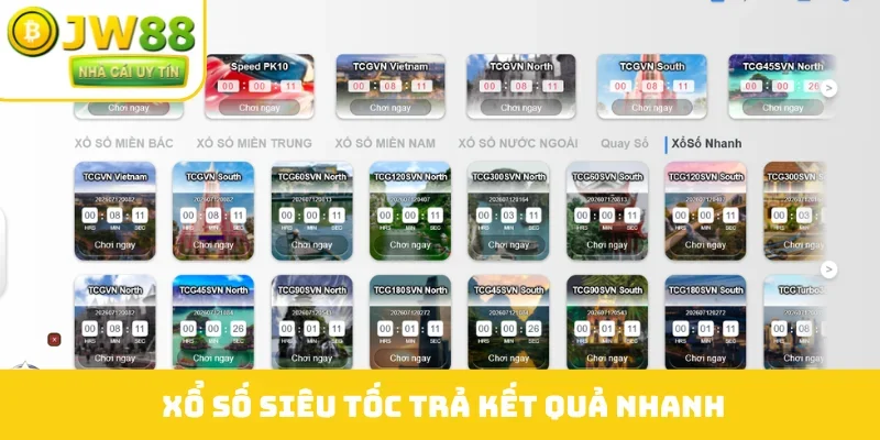 Xổ số siêu tốc trả kết quả nhanh